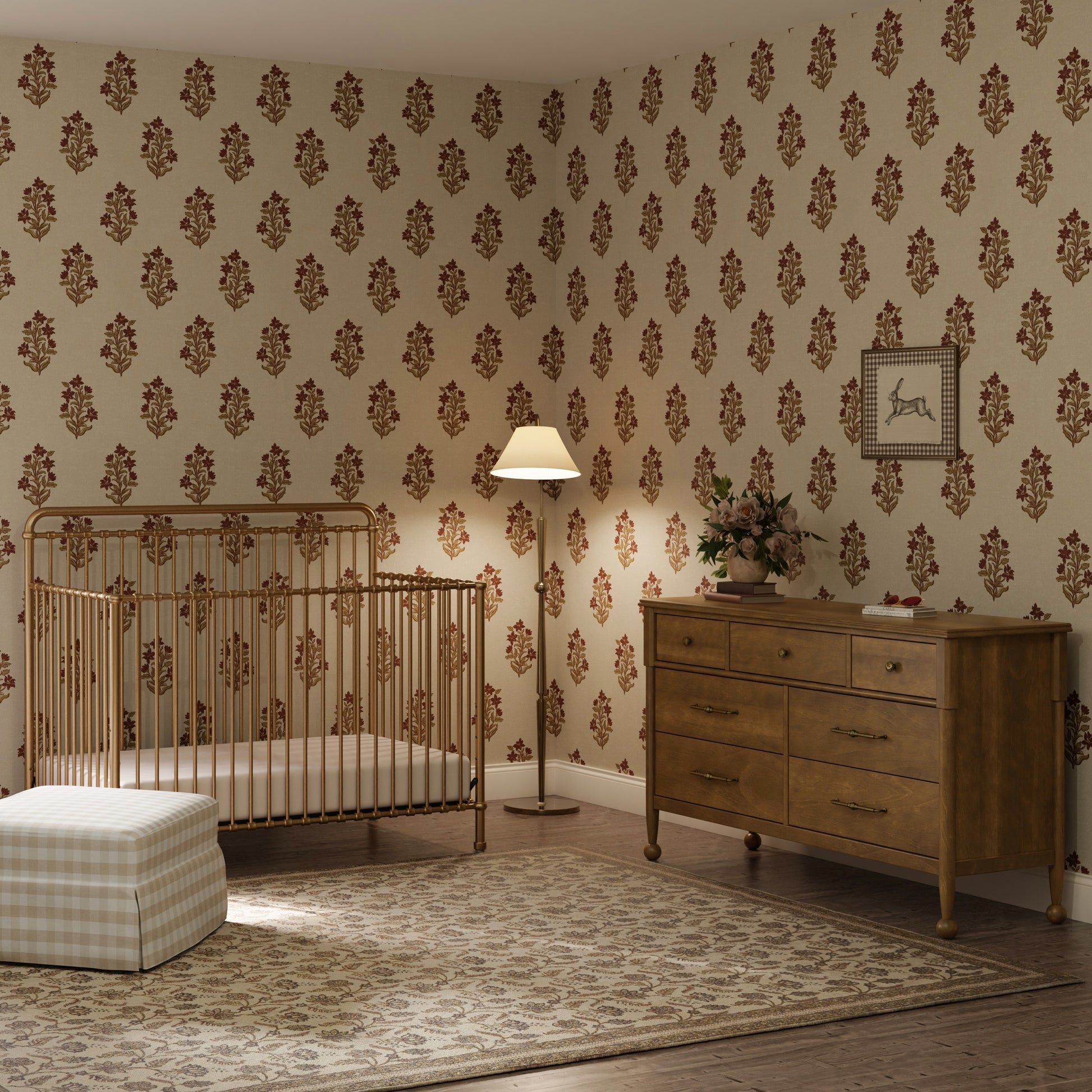 M15301VG,Namesake,Winston 4-in-1 Convertible Crib in Vintage Gold