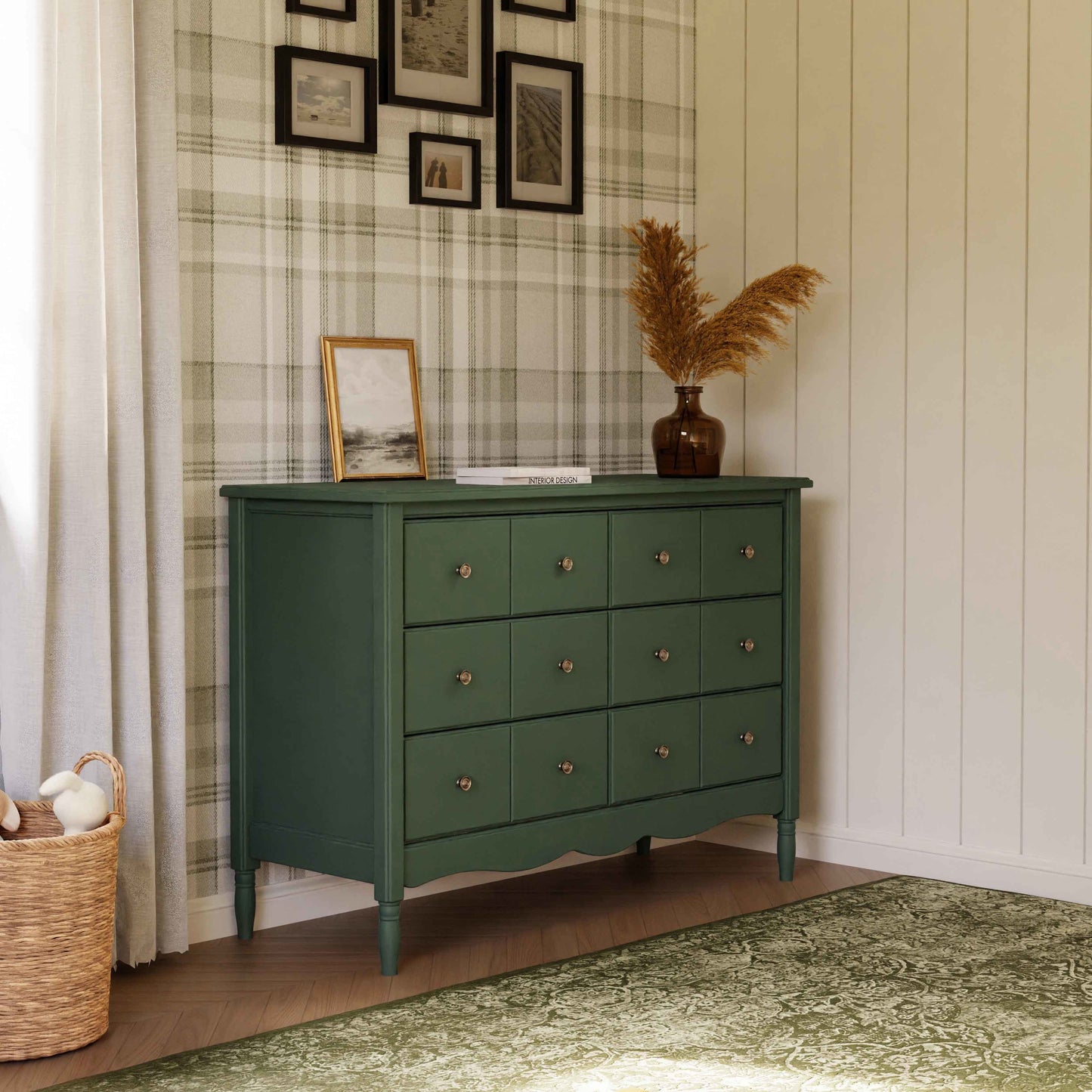 M7116FRGR,Namesake,Liberty 6-Drawer Assembled Dresser in Forest Green