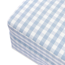 M21785BGH,Namesake,Crawford Gliding Ottoman in Blue Gingham