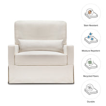 M21797PCMEW,Crawford Chair and a Half Pillowback Swivel Glider in Performance Cream Eco Weave