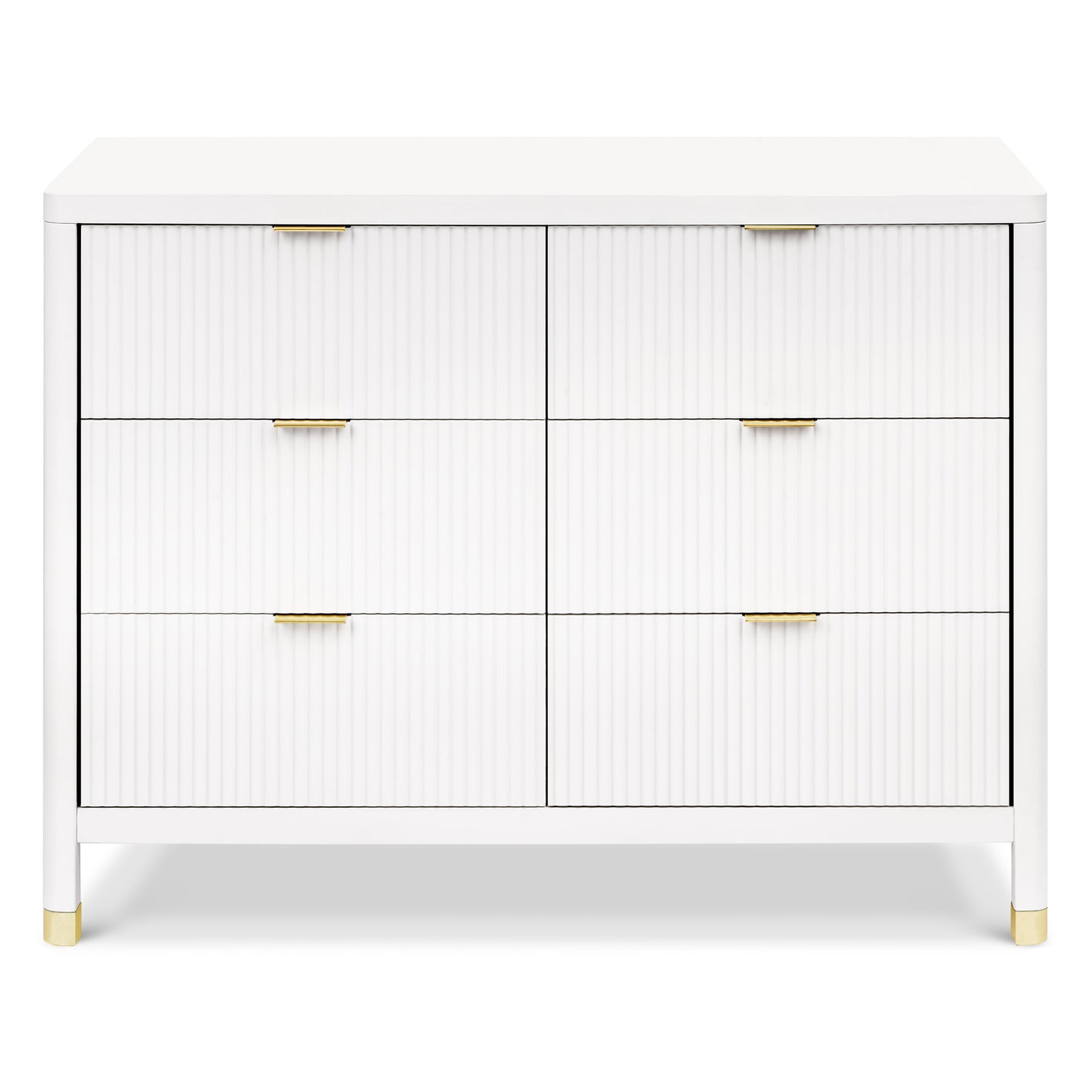 M26716RW,Namesake,Brimsley Tambour 6-Drawer Assembled Dresser in Warm White