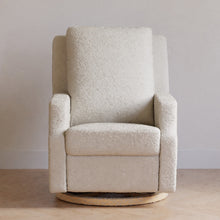 M22287WBLB,Namesake,Crewe Recliner and Swivel Glider in Ivory Boucle w/Light Wood Base