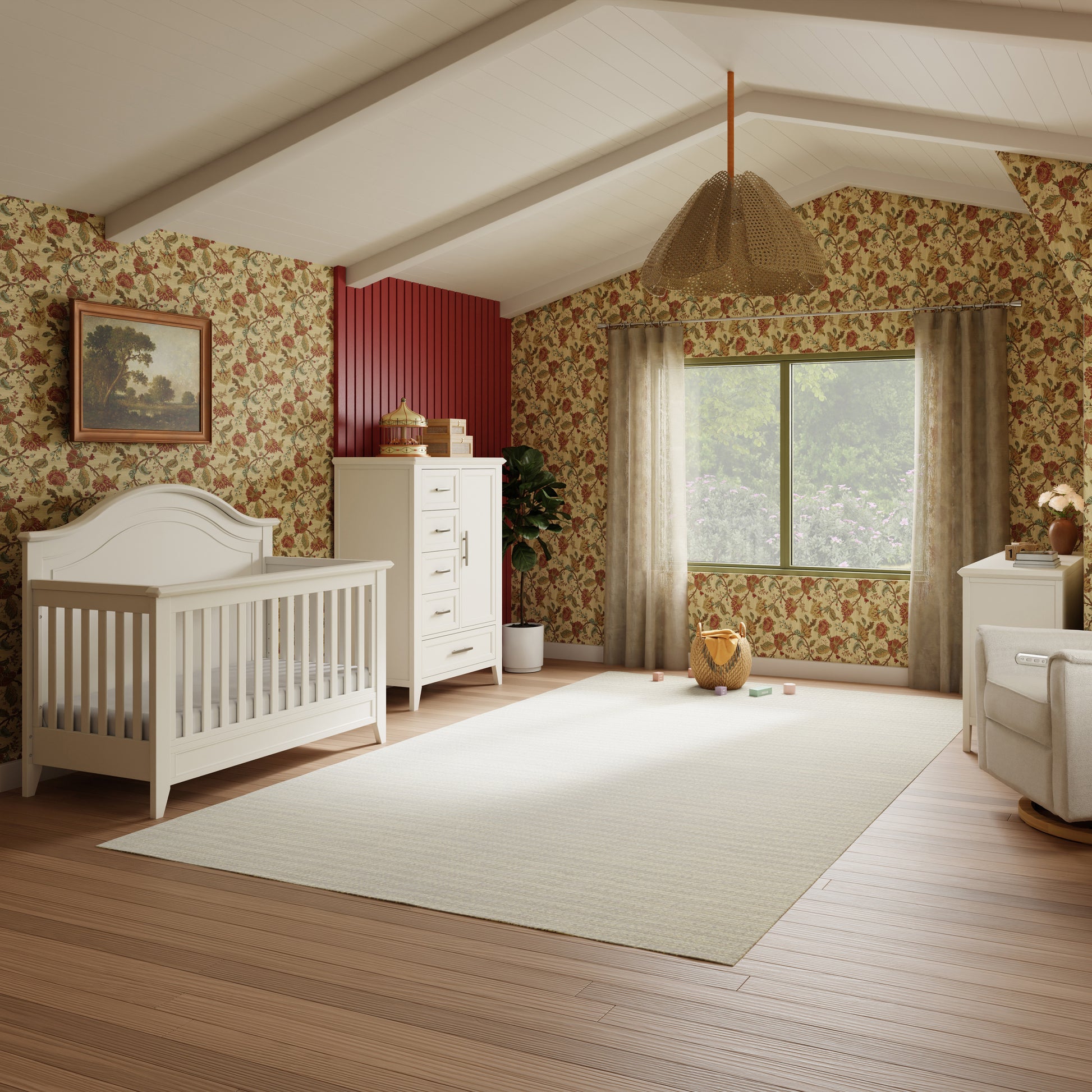 B14427RW,Monogram by Namesake,Beckett Chifforobe in Warm White