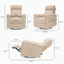 M17182CSG,Namesake,Willa Pro Power Glider Recliner w/ Power Lumbar in Chai Shearling