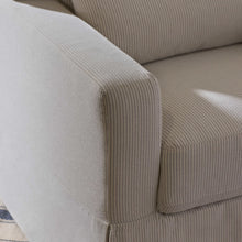 M21787FCS,Crawford Pillowback Comfort Swivel Glider in Fog Chatham Stripe Performance Eco-Weave