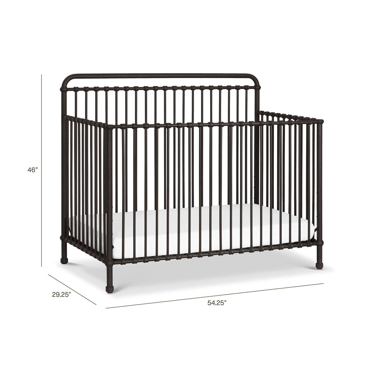 Winston 4-in-1 Convertible Crib - dimensions