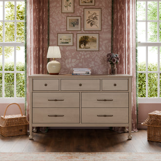 M31416WP,Namesake,Alouette 7-Drawer Assembled Dresser in Washed Pine