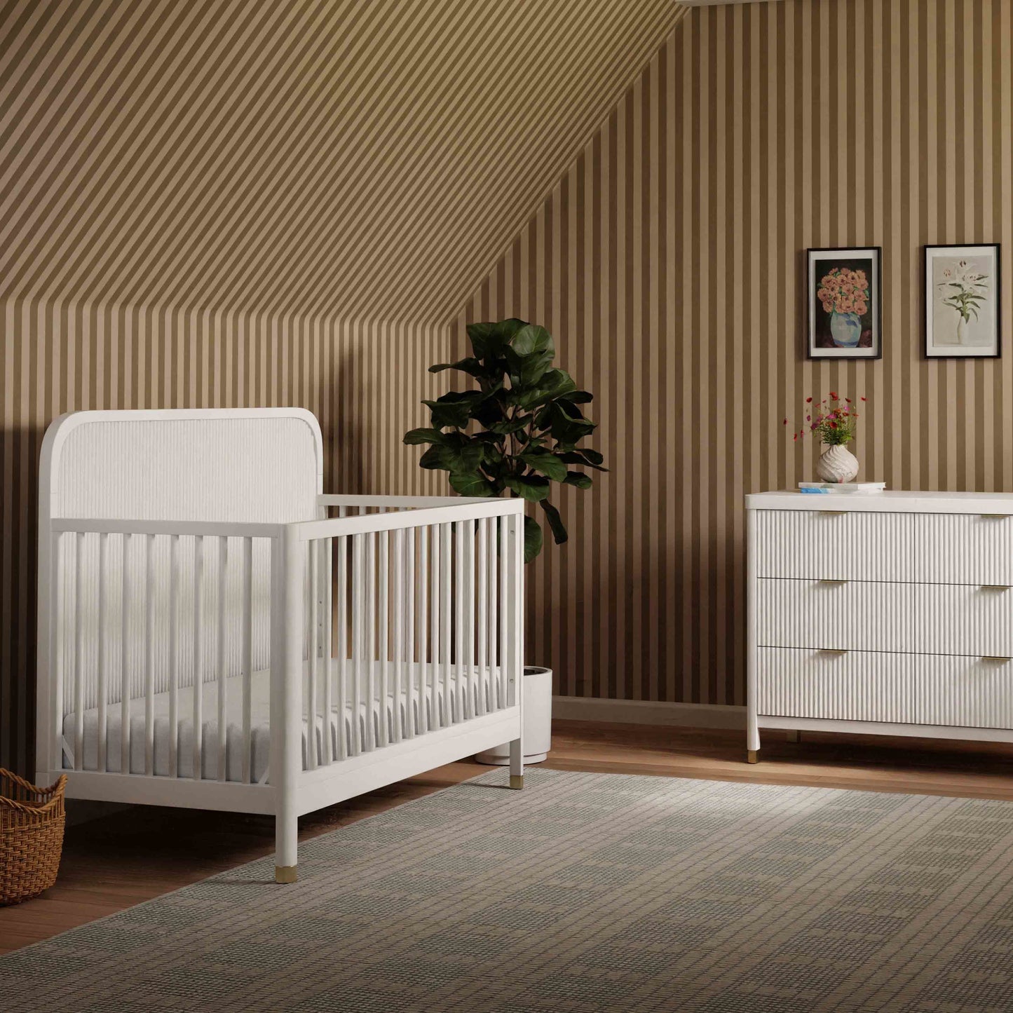 M26701RW,Namesake,Brimsley Tambour 4-in-1 Convertible Crib in Warm White