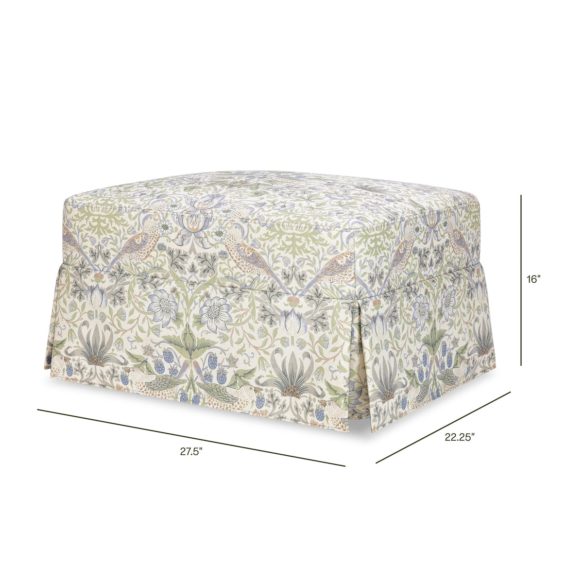 Morris & Co. x Namesake Crawford Gliding Ottoman - dimensions