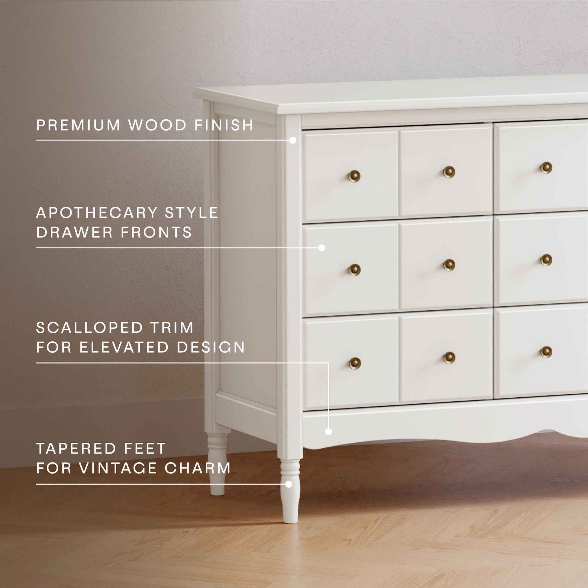 M7128RW,Namesake,Liberty 9-Drawer Assembled Dresser in Warm White