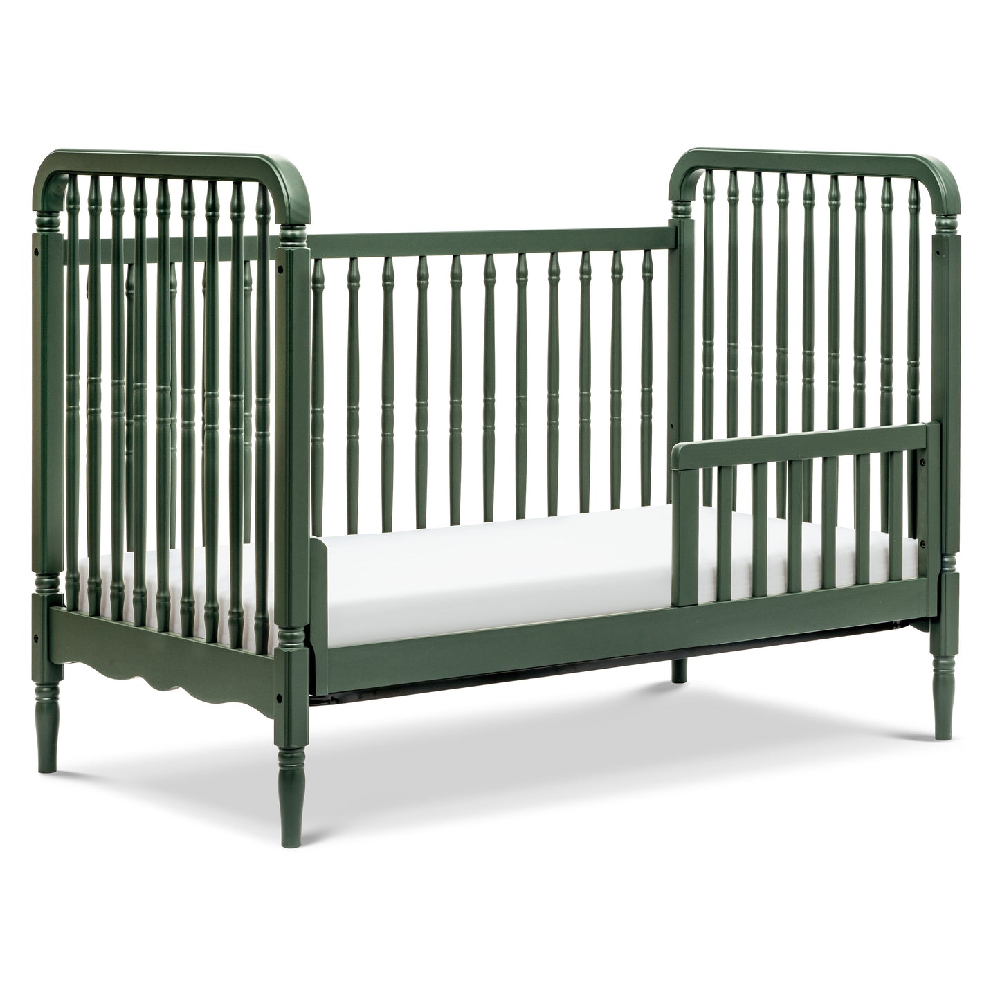 M7101FRGR,Namesake,Liberty 3-in-1 Convertible Spindle Crib w/Toddler Bed Conversion Kit in Forest Green