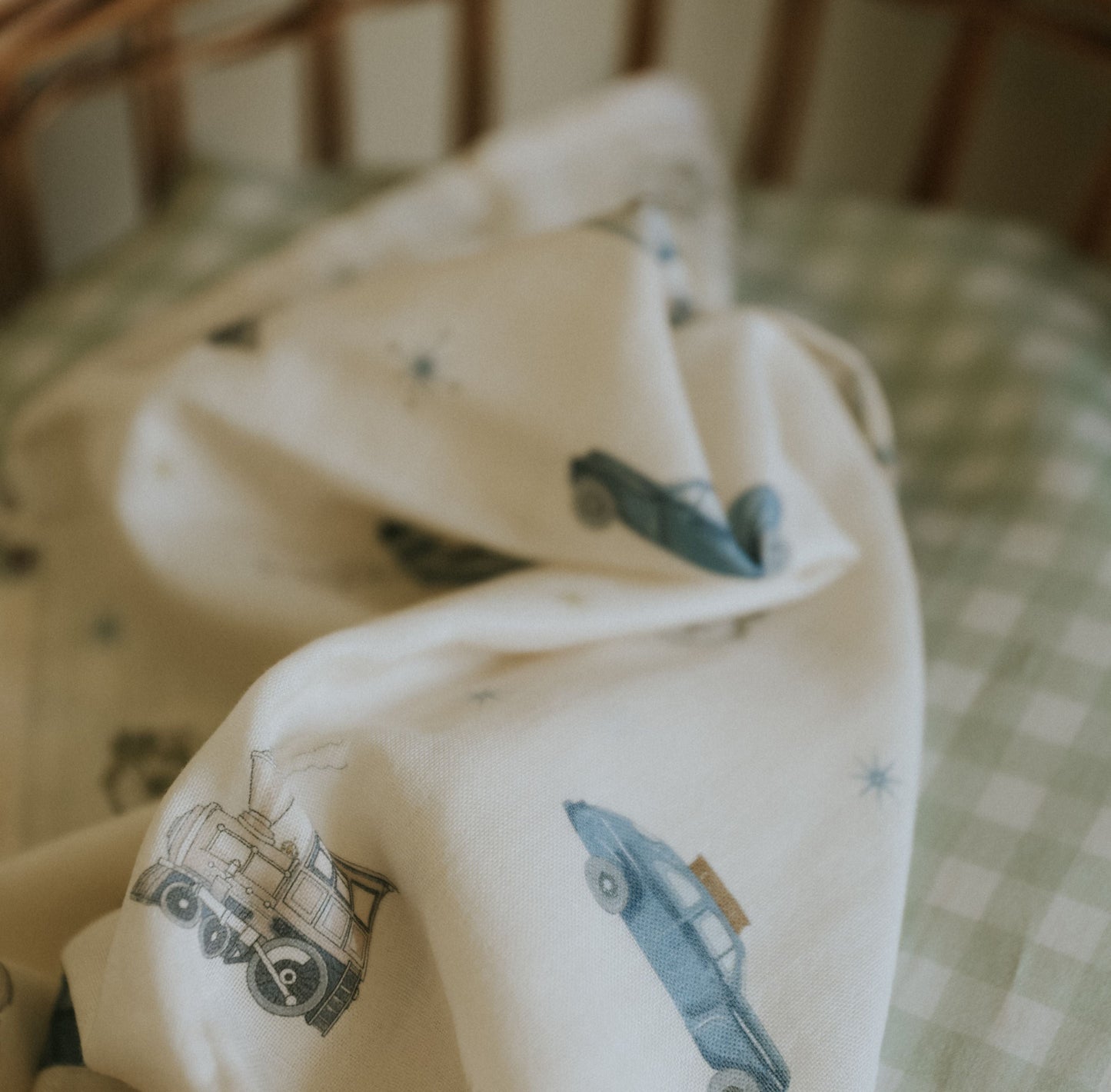 Gooslings Transit Treasures Swaddle - Blue