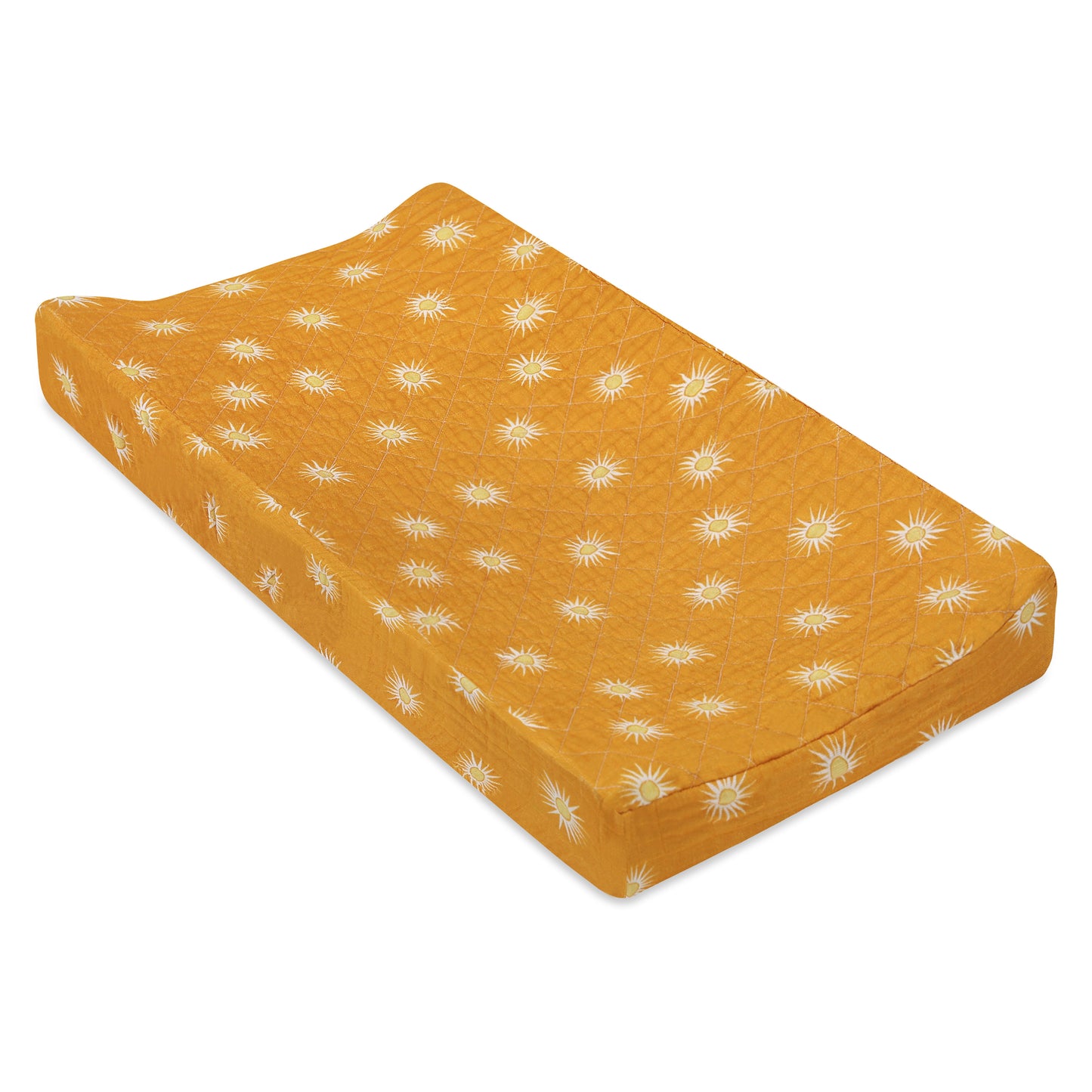 T26937,Babyletto,Golden Hour Quilted Muslin Changing Pad Cover in GOTS Certified Organic Cotton