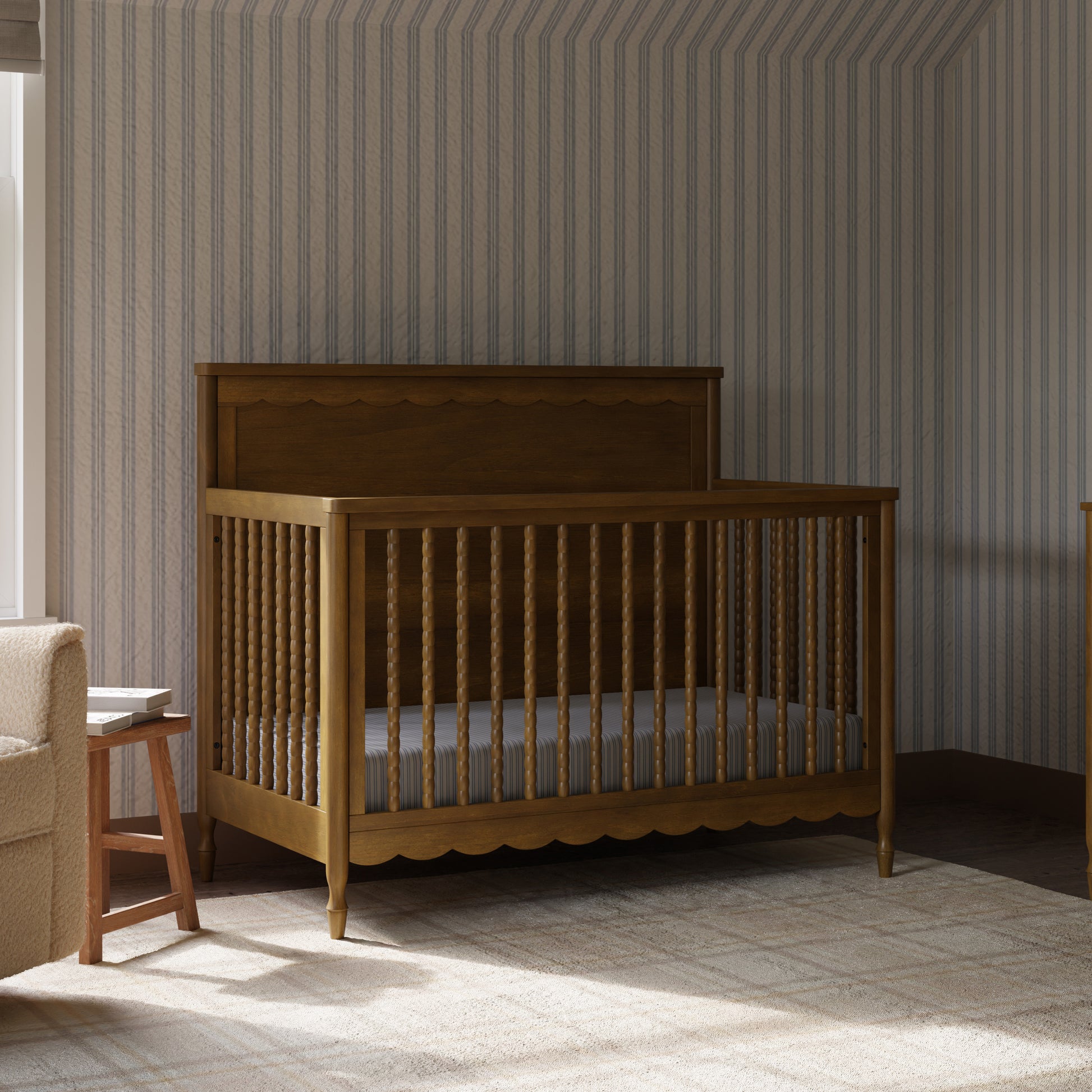 M32301NL,Namesake,Ambrosia 4-in-1 Convertible Crib in Natural Walnut