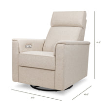 M17186PBEW,Namesake,Willa Plus Power Glider Recliner w/ Power Headrest in Performance Beach Eco-Weave