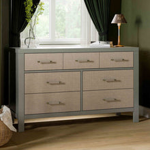 M24816FSPSEW,Namesake,Eloise 7-Drawer Assembled Dresser in French Sage and Performance Sand Eco-Weave