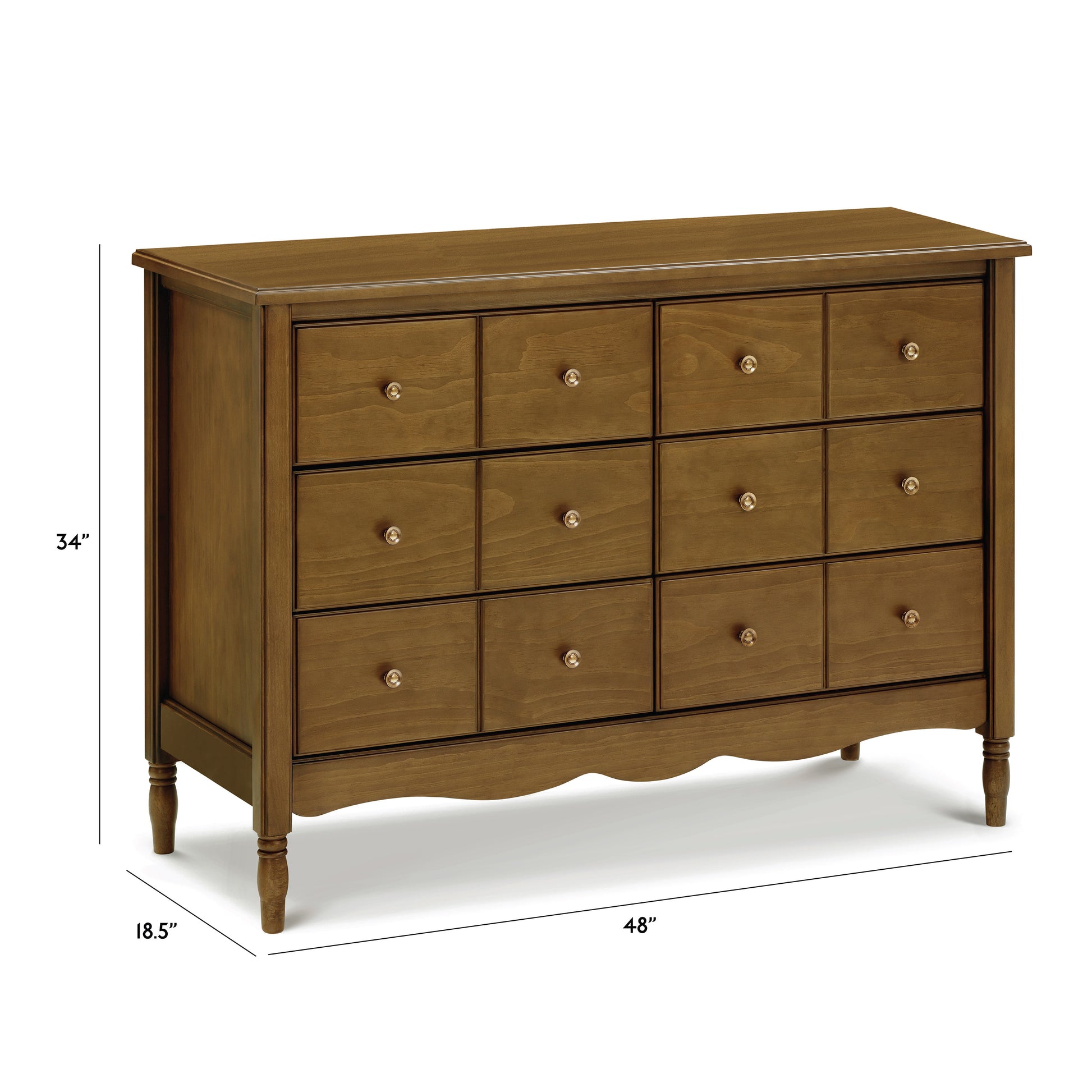 M7116NL,Namesake,Liberty 6-Drawer Assembled Dresser in Natural Walnut