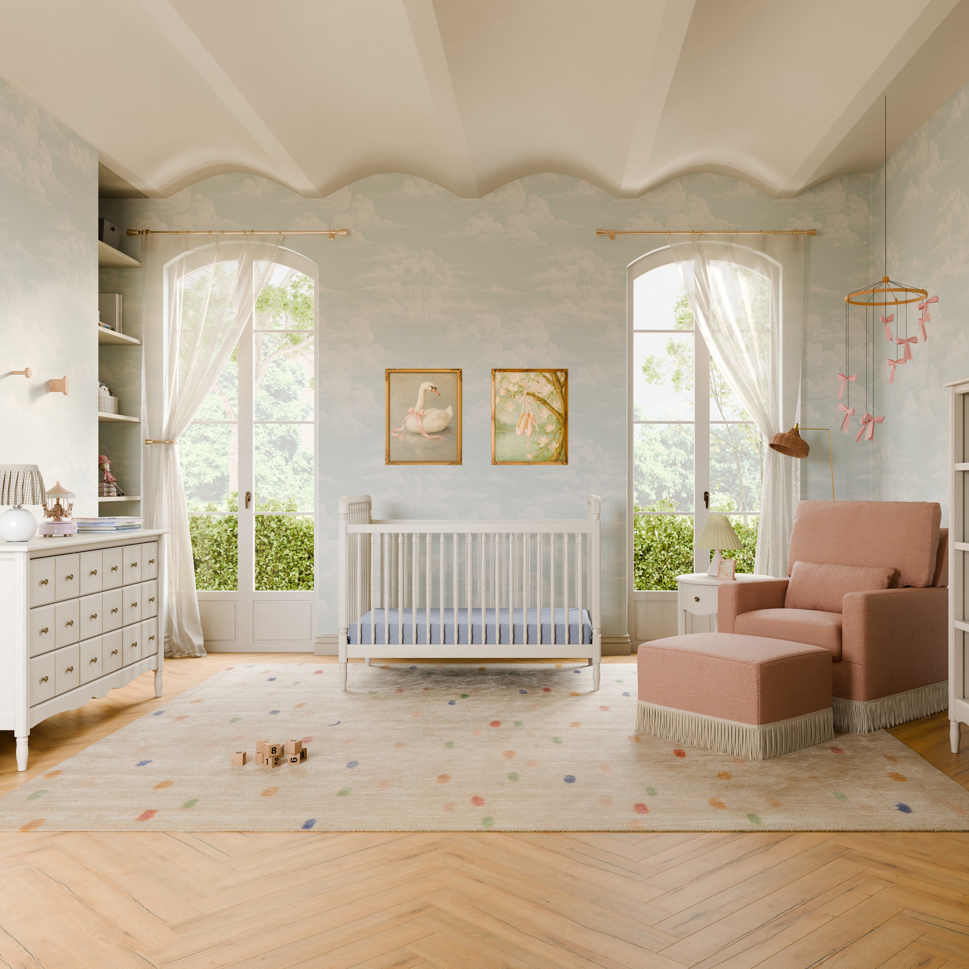 Namesake Liberty 3-in-1 Convertible Spindle Crib with Toddler Bed