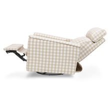 M17182TGH,Namesake,Willa Pro Power Glider Recliner w/ Power Lumbar in Tan Gingham