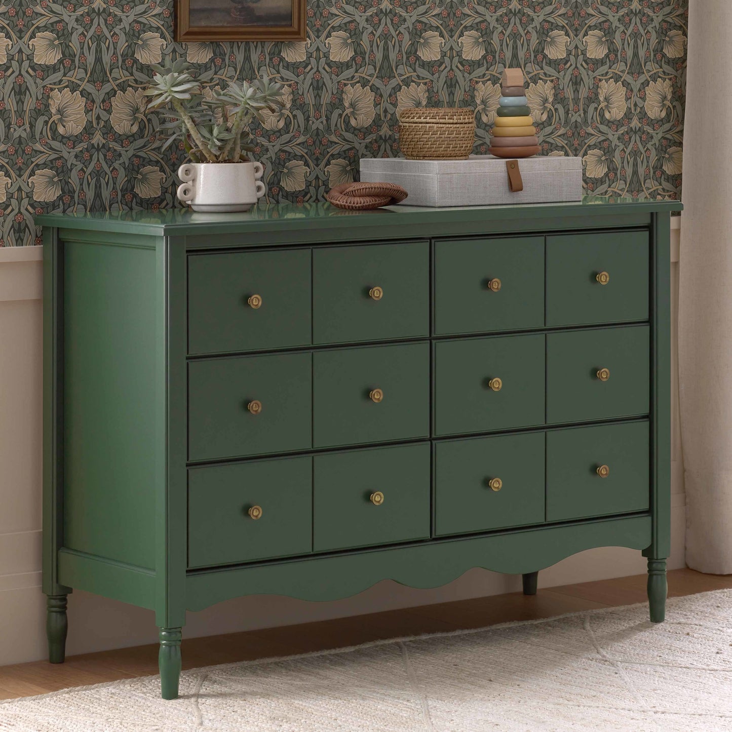 M7116FRGR,Namesake,Liberty 6-Drawer Assembled Dresser in Forest Green