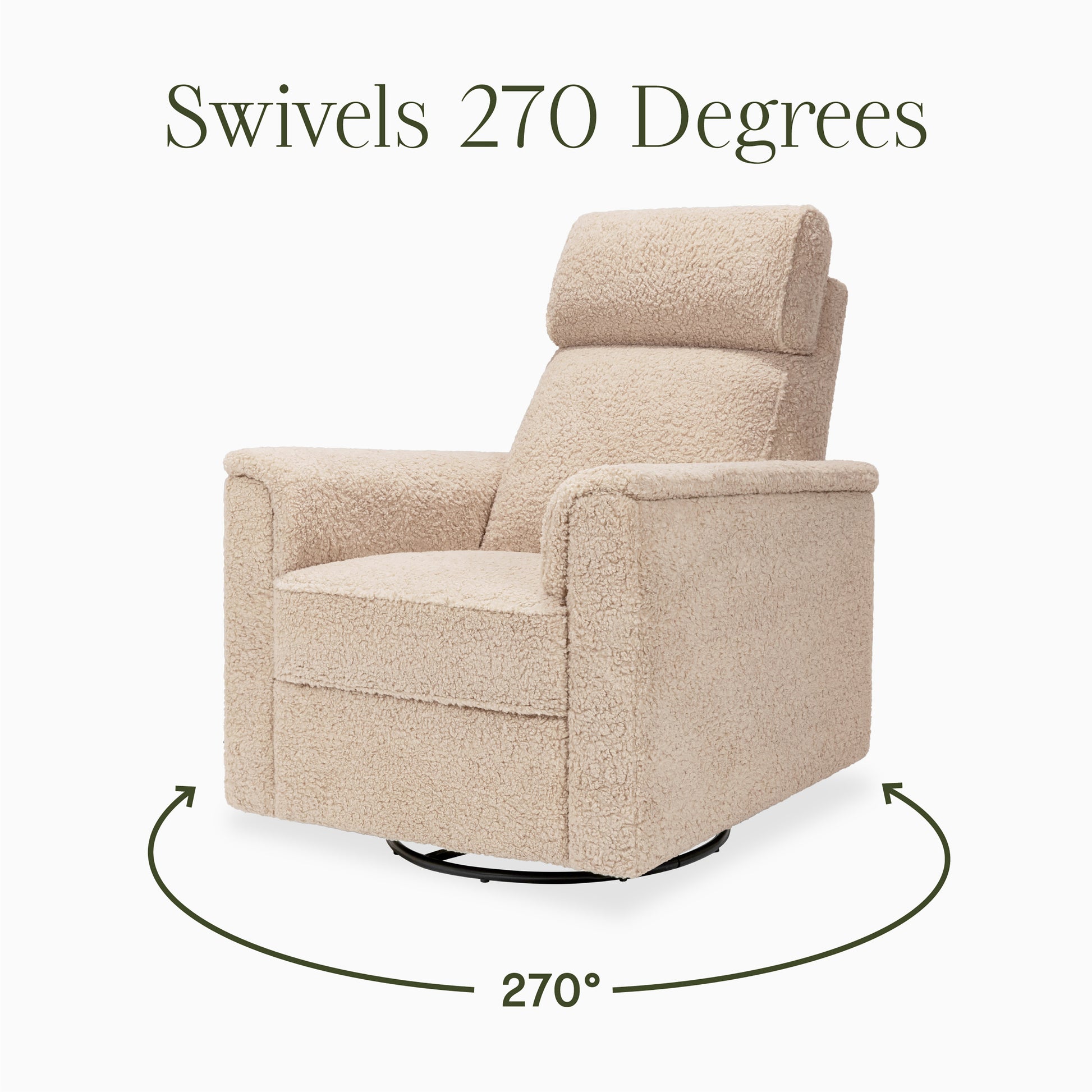 M17182CSG,Namesake,Willa Pro Power Glider Recliner w/ Power Lumbar in Chai Shearling