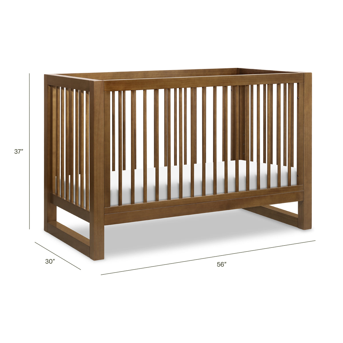 Nantucket 3-in-1 Convertible Crib with Toddler Bed Conversion Kit - dimensions