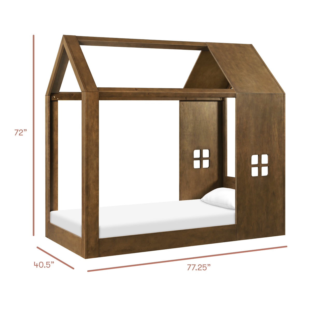 Uchi Montessori-Inspired House Twin Bed - dimensions