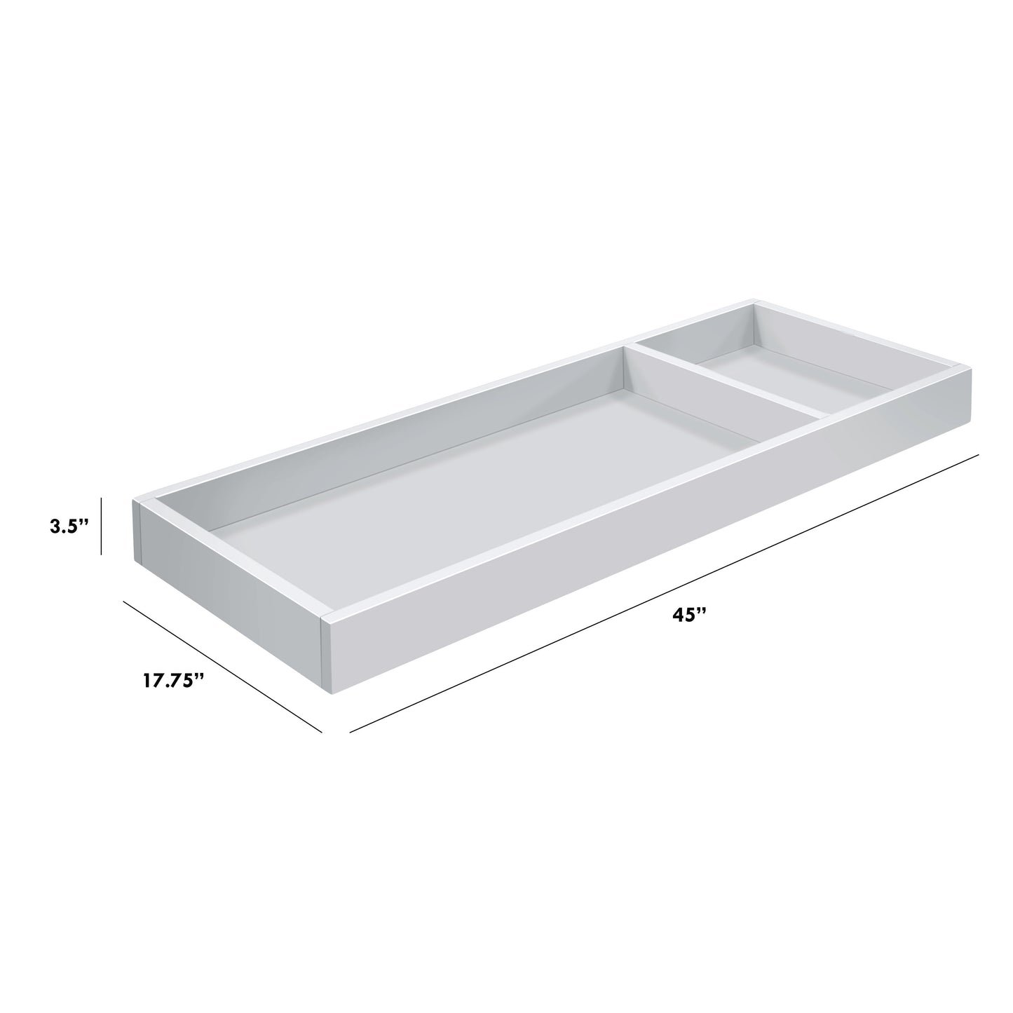 M0619DG,The MDB Family,Universal Wide Removable Changing Tray in Cloud Grey