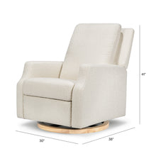 M22287WBLB,Namesake,Crewe Recliner and Swivel Glider in Ivory Boucle w/Light Wood Base