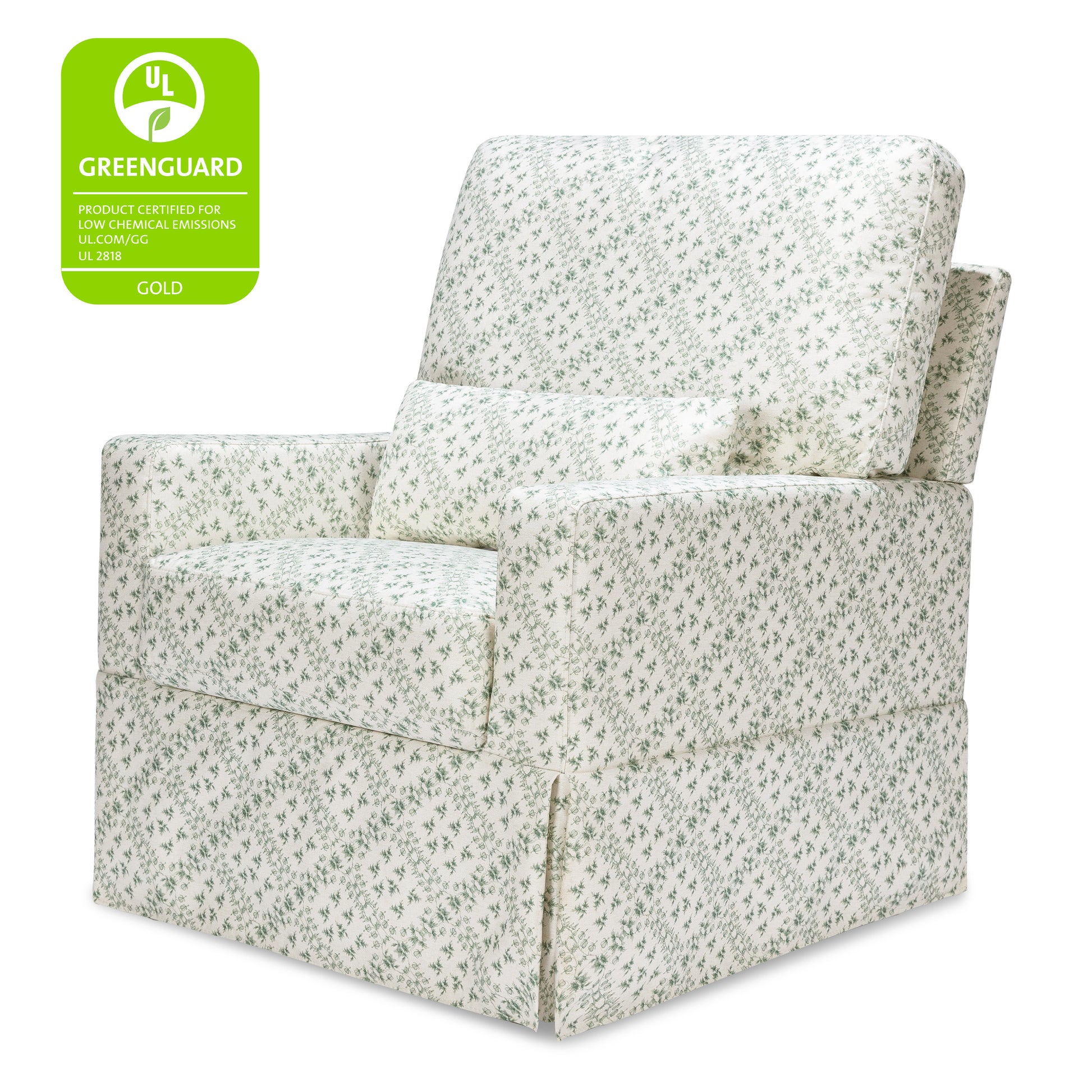 M21787GLT,Namesake,Sarah Flint x Namesake Crawford Swivel Glider in Green Lattice Performance Eco-Weave