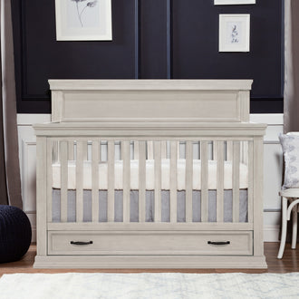 M14101LF,Monogram by Namesake,Langford 4-in-1 Convertible Crib in London Fog