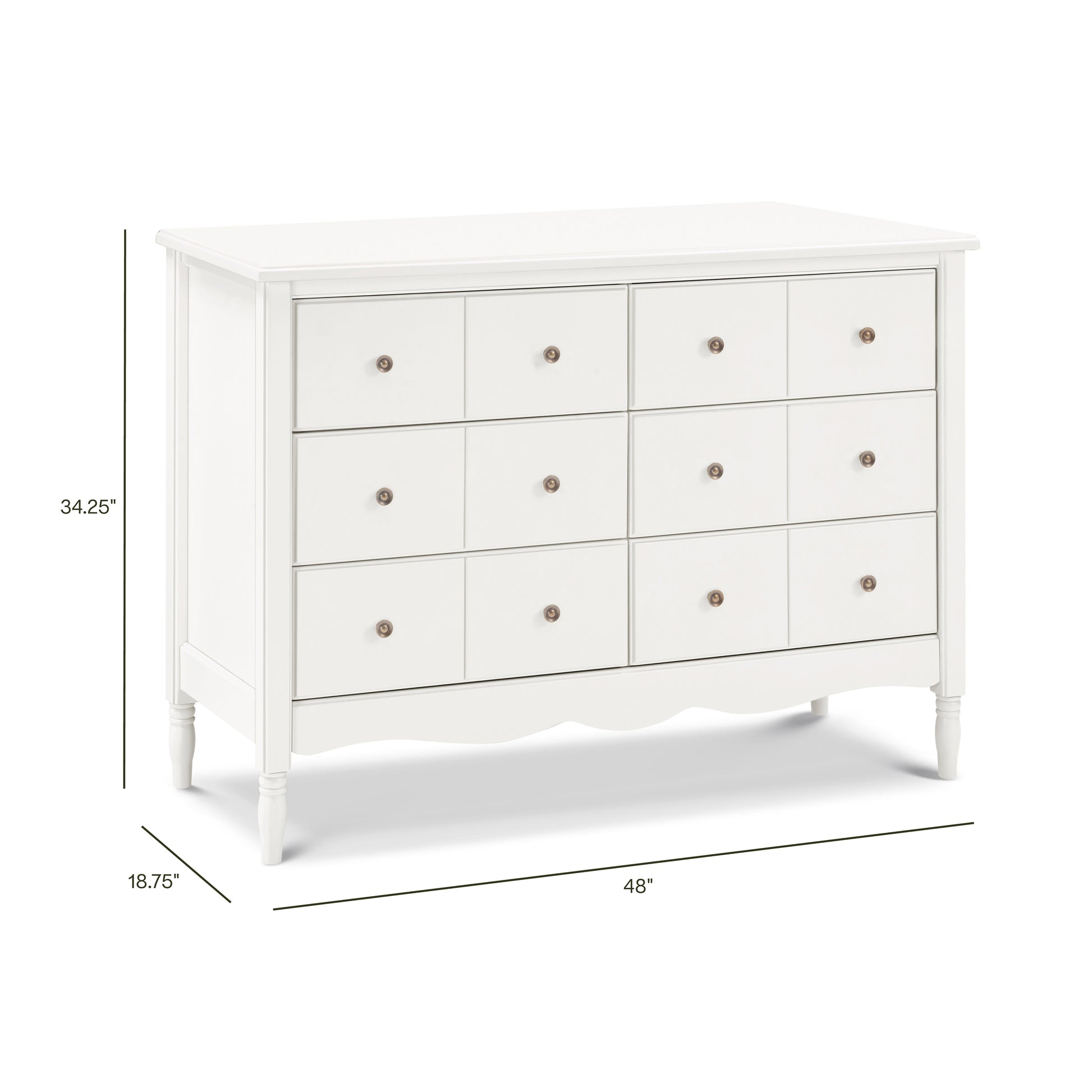 M7116RW,Namesake,Liberty 6-Drawer Assembled Dresser in Warm White
