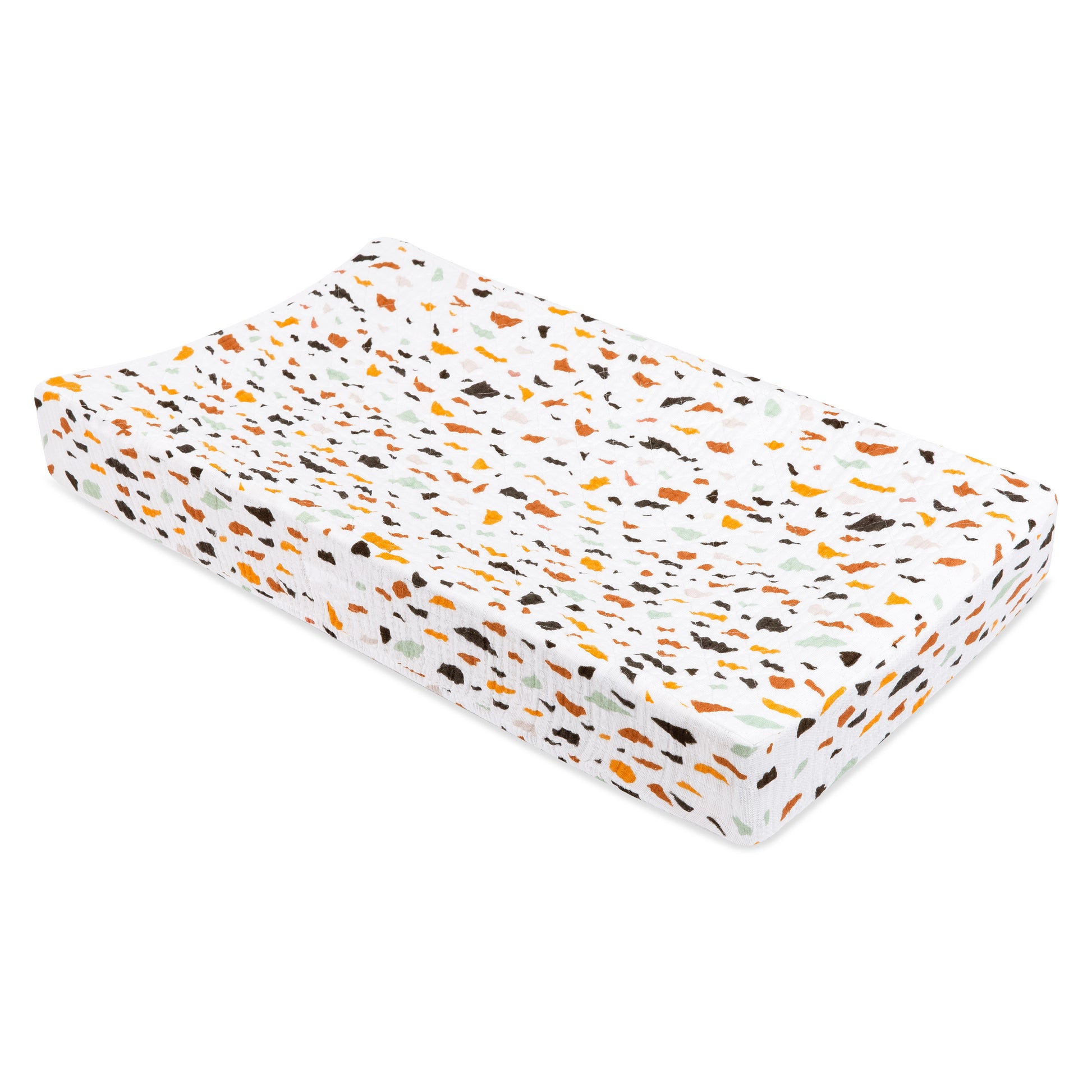 T29137,Babyletto,Terrazzo Quilted Muslin Changing Pad Cover in GOTS Certified Organic Cotton