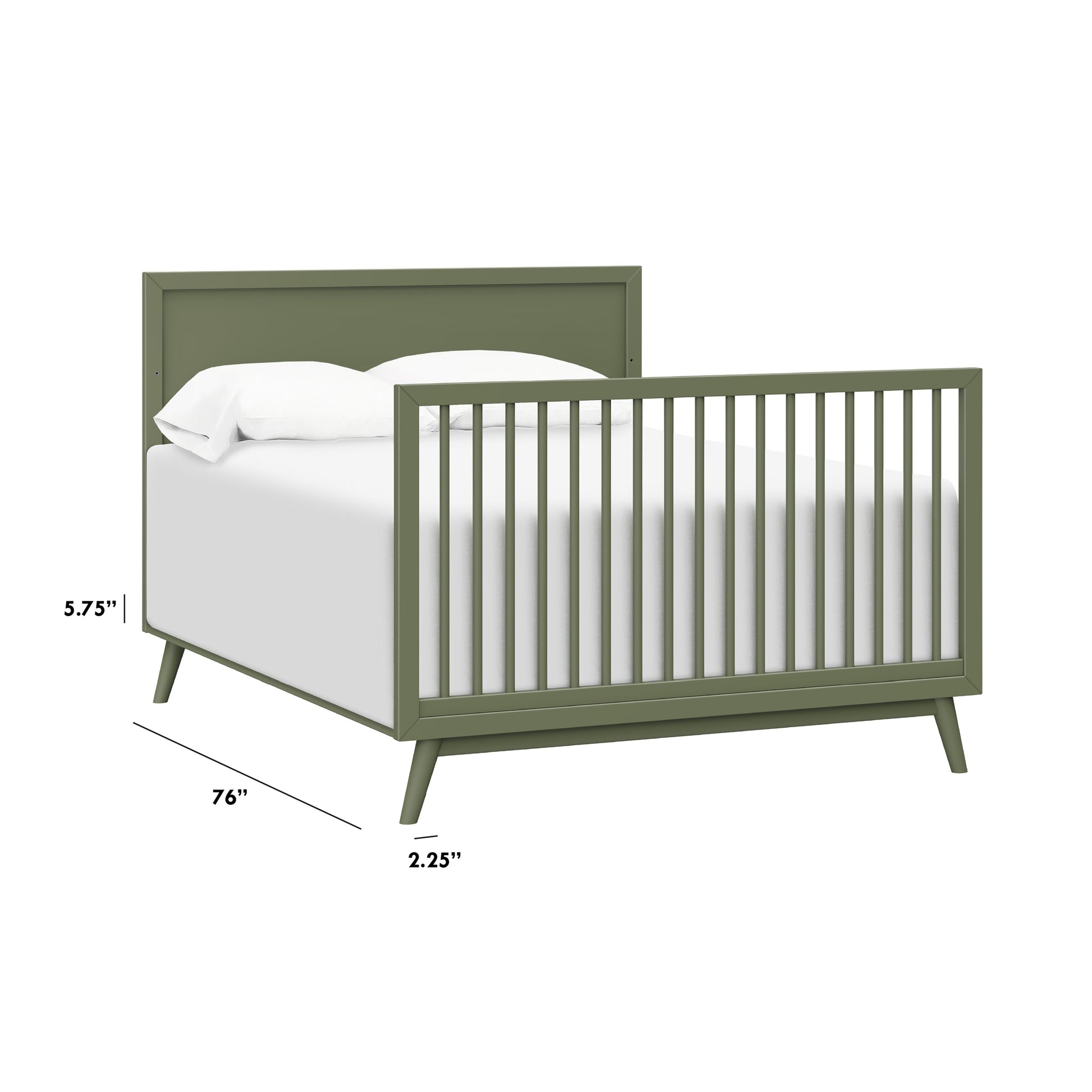 M7689OL,The MDB Family,Full Size Bed Conversion Kit in Olive