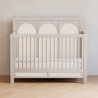 M24801WDFPEW,Namesake,Eloise 4-in-1 Convertible Crib in White Driftwood and Performance Pearl Eco-Weave