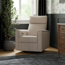 M17186PBEW,Namesake,Willa Plus Power Glider Recliner w/ Power Headrest in Performance Beach Eco-Weave