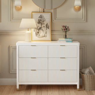 Brimsley Tambour 6-Drawer Assembled Dresser (46")