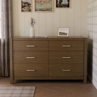 B26416LDF,Monogram by Namesake,Hemsted 6-Drawer Assembled Dresser in Walnut Driftwood