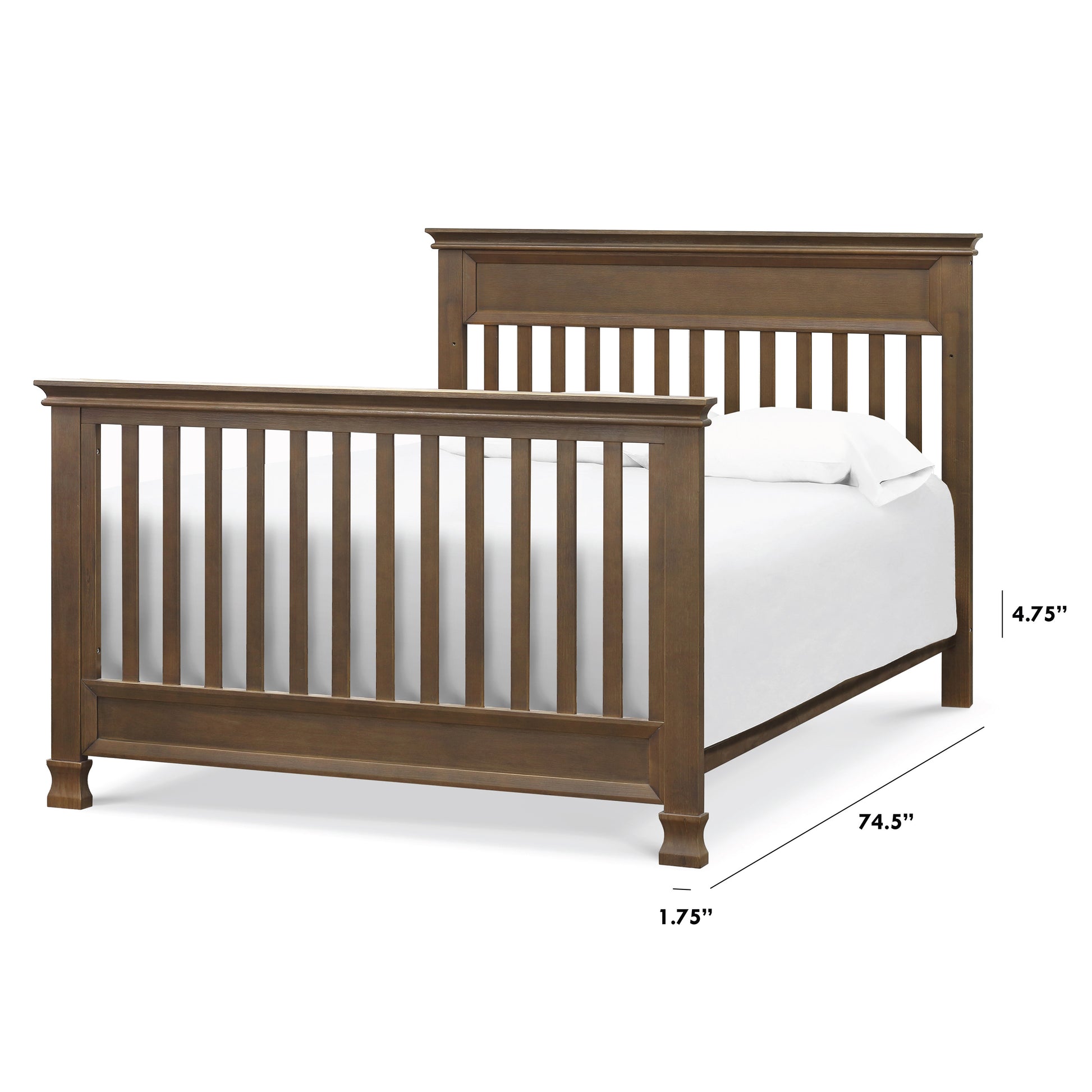 M5789MO,The MDB Family,Hidden Hardware Twin/Full Size Bed Conversion Kit in Mocha