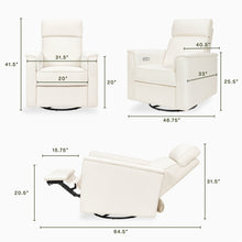 B17186YC,Monogram by Namesake,Willa Plus Power Glider Recliner w/ Power Headrest in Ivory Corduroy