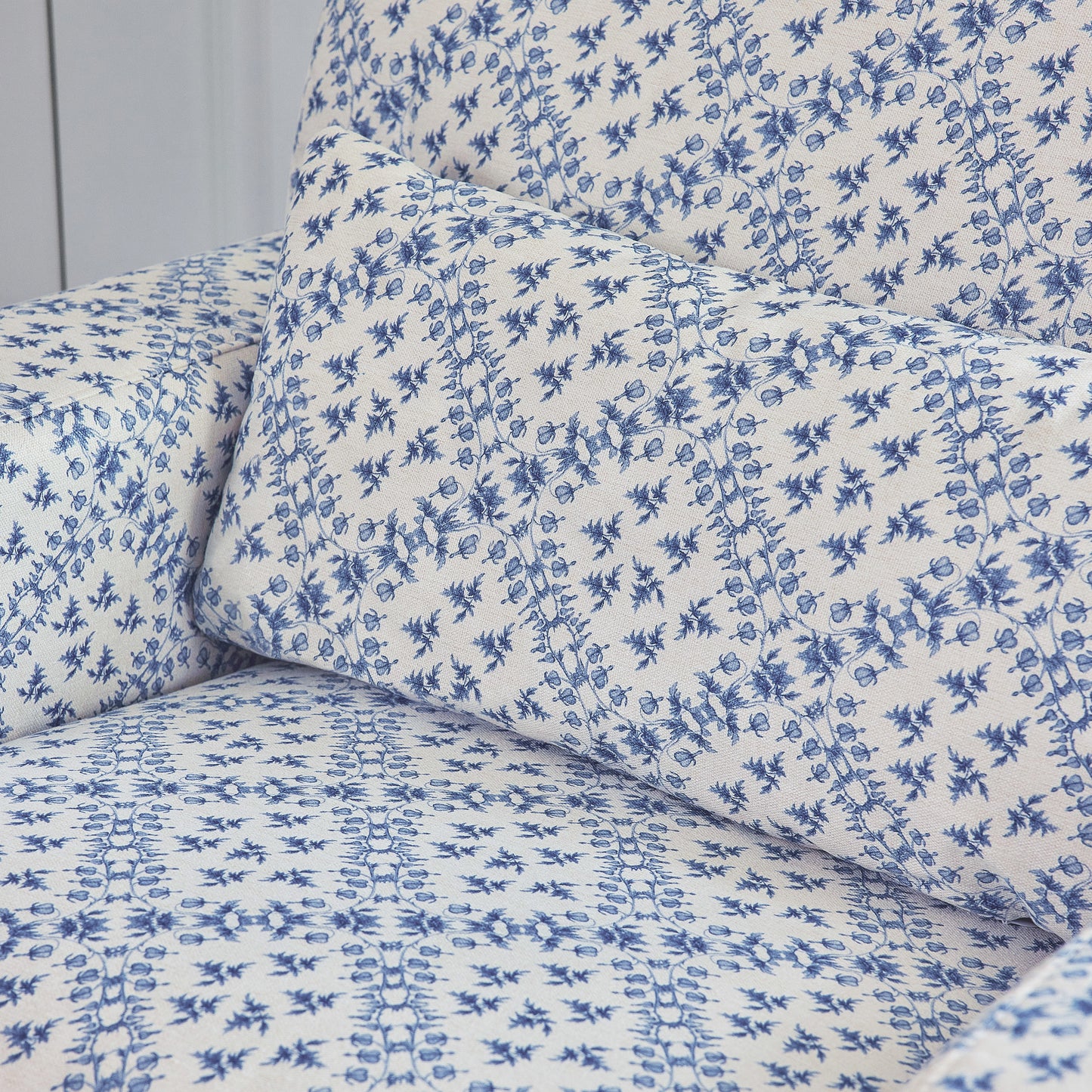 M21787BLT,Namesake,Sarah Flint x Namesake Crawford Swivel Glider in Blue Lattice Performance Eco-Weave