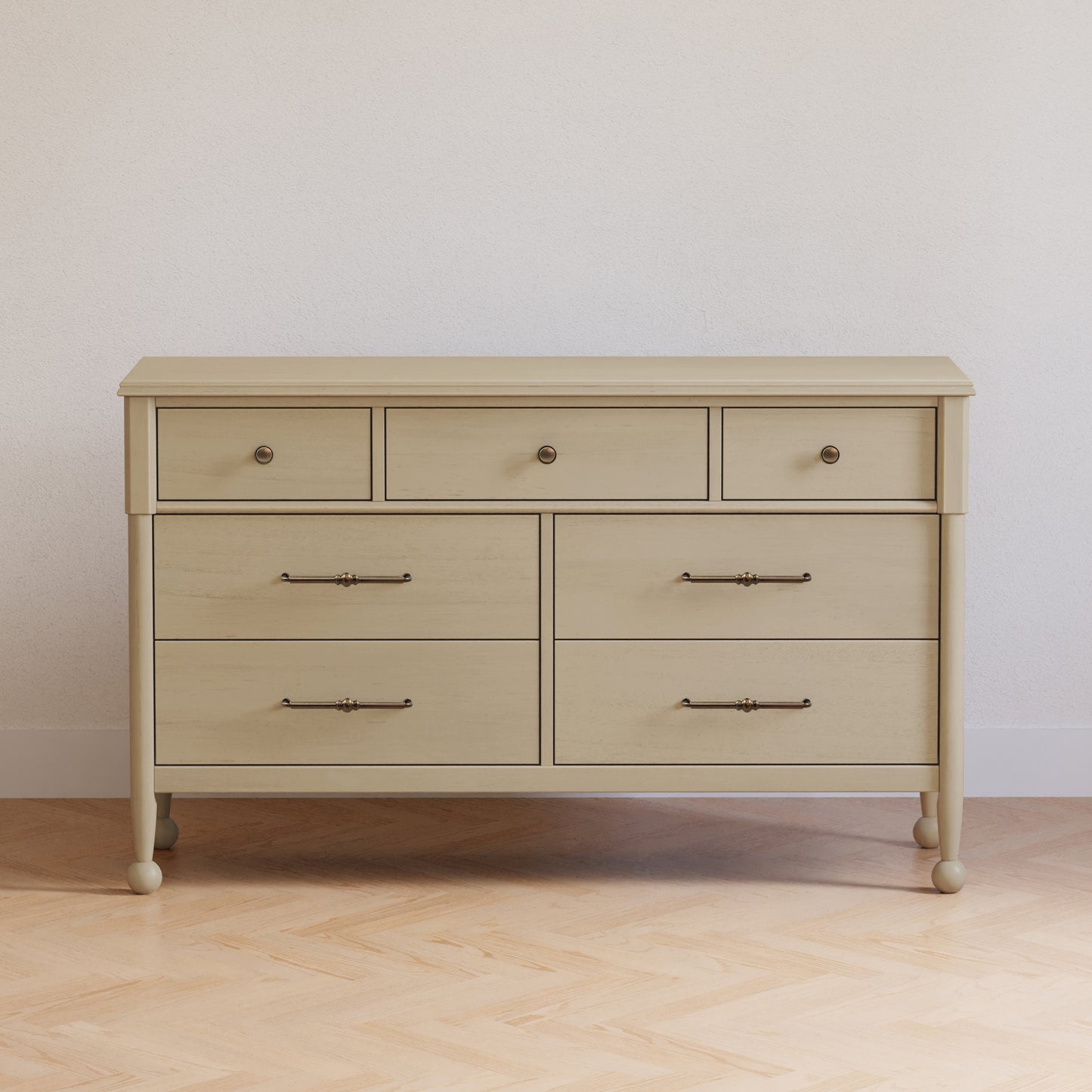 M31416WP,Namesake,Alouette 7-Drawer Assembled Dresser in Washed Pine