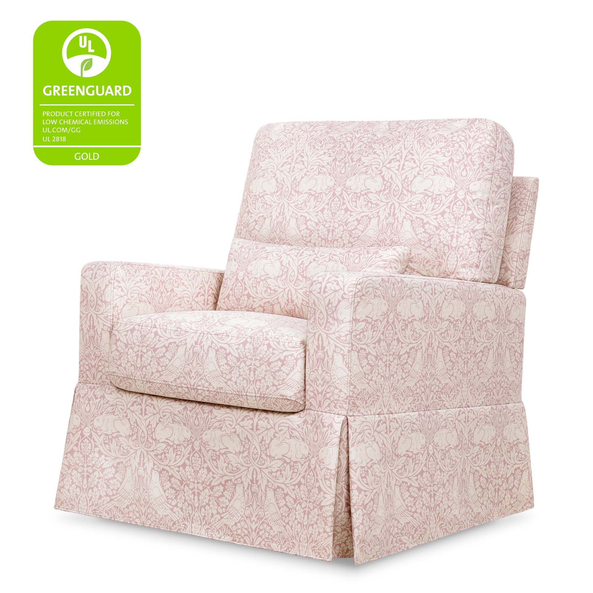M21787PBRR,Namesake,Crawford Pillowback Comfort Swivel Glider in Pure Brer Rabbit in Rose