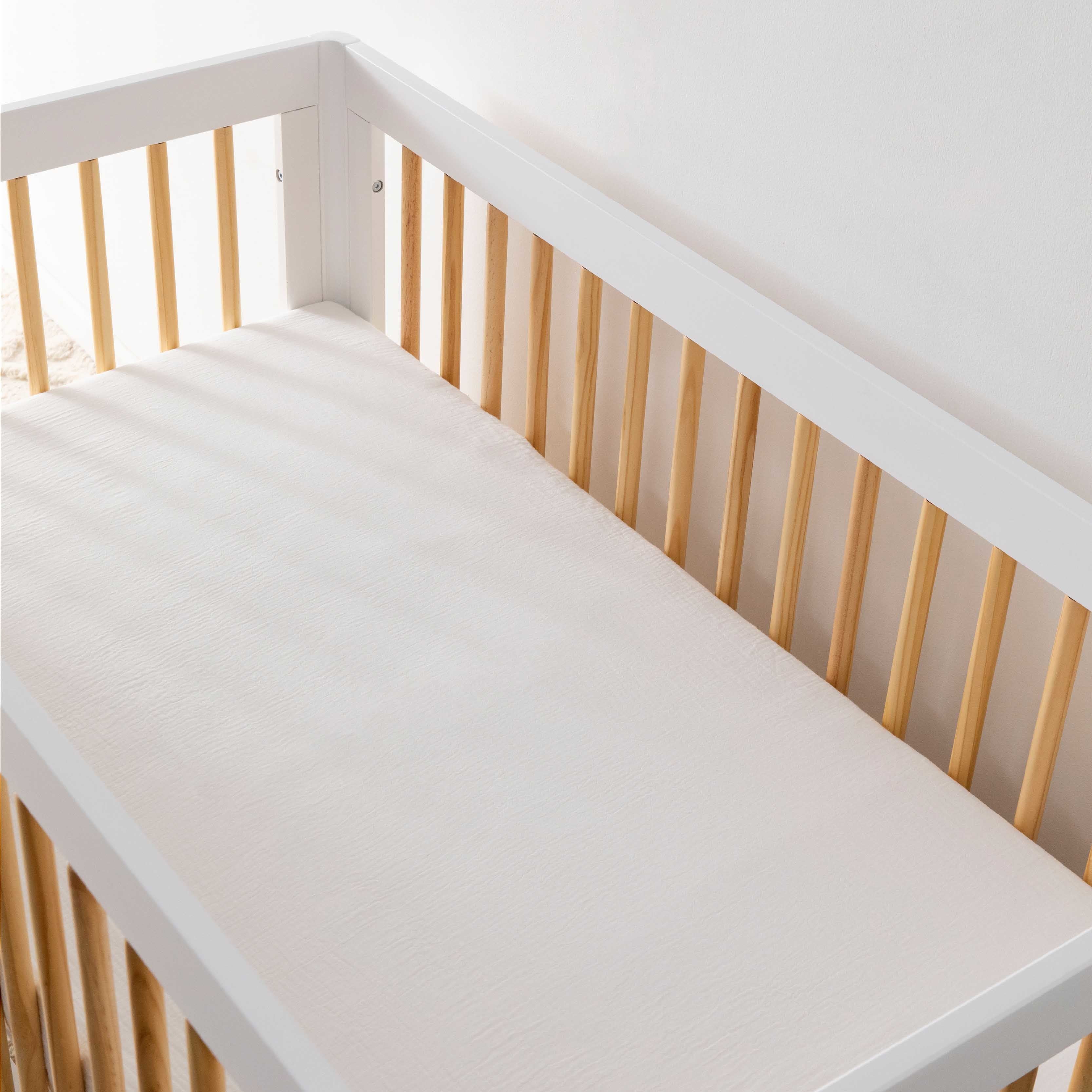 Babyletto Crib Sheet in GOTS Certified Organic Muslin Cotton Namesake