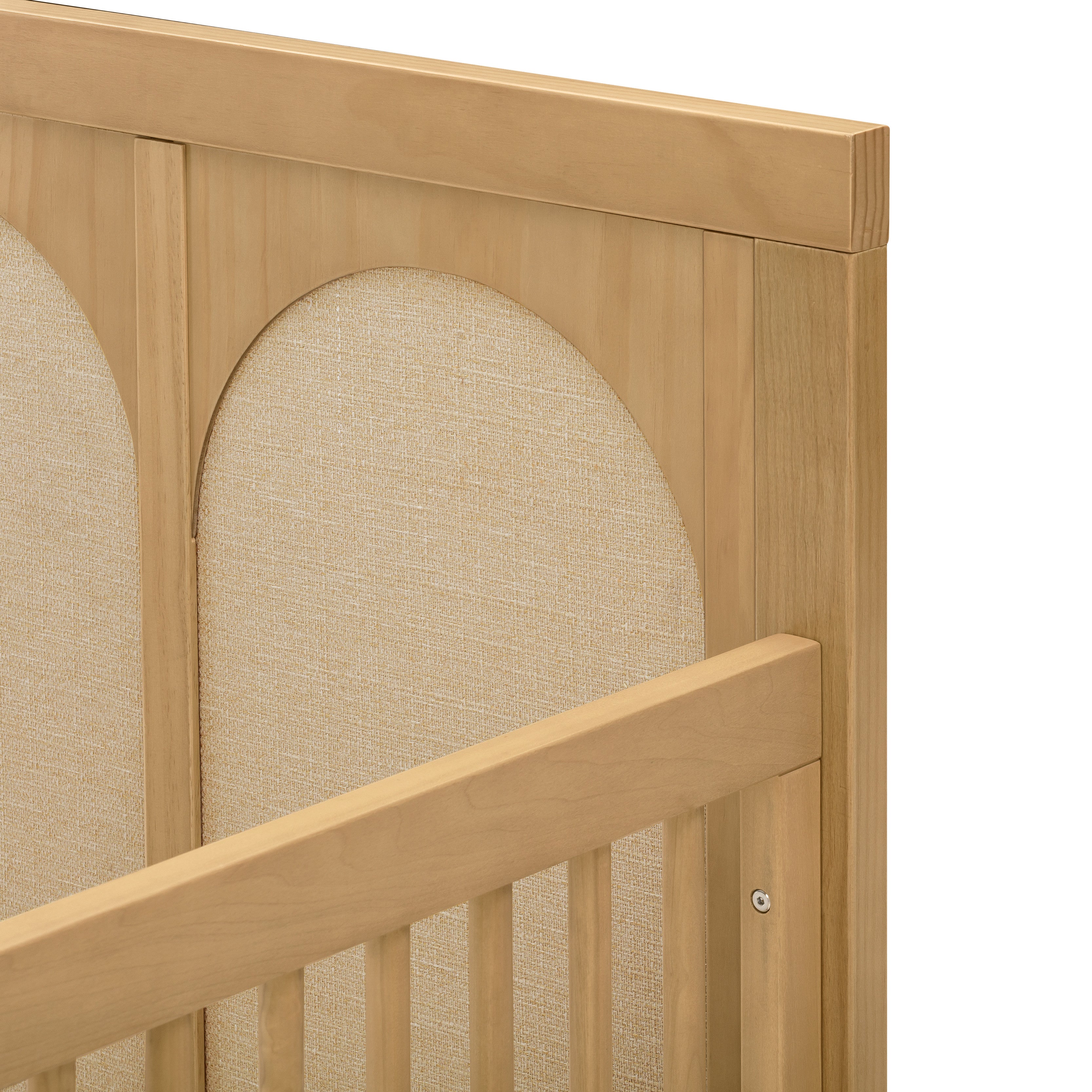 Honey oak baby crib best sale