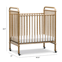 M15598VG,Namesake,Abigail 3-in-1 Convertible Mini Crib in Vintage Gold