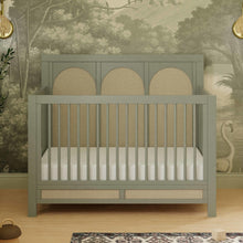 M24801FSPSEW,Namesake,Eloise 4-in-1 Convertible Crib in French Sage and Performance Sand Eco-Weave