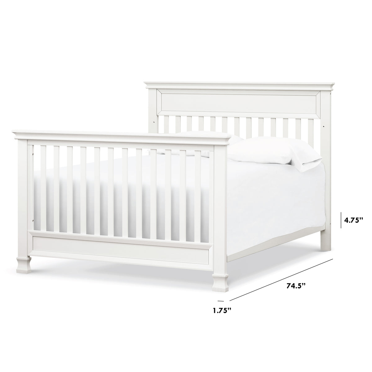 Twin/Full-Size Bed Conversion Kit (M5789) - dimensions