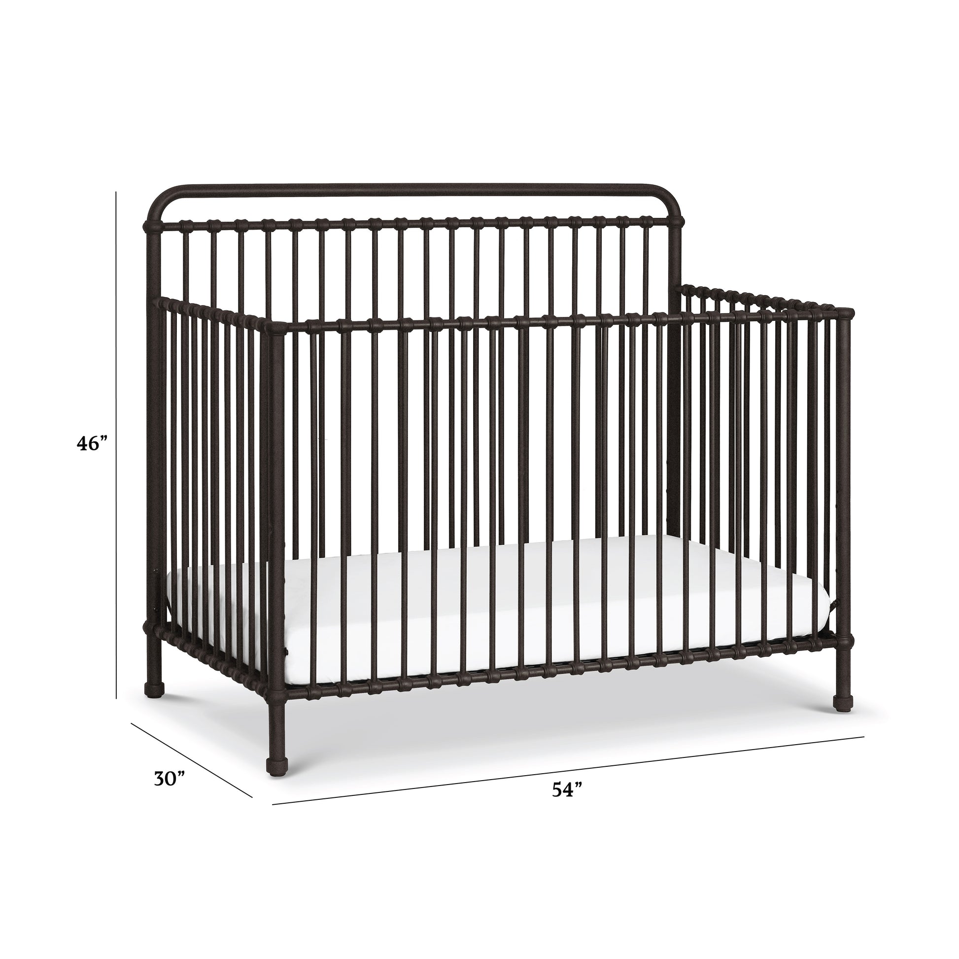 B15301UR,Namesake,Winston 4-in-1 Convertible Crib in Vintage Iron