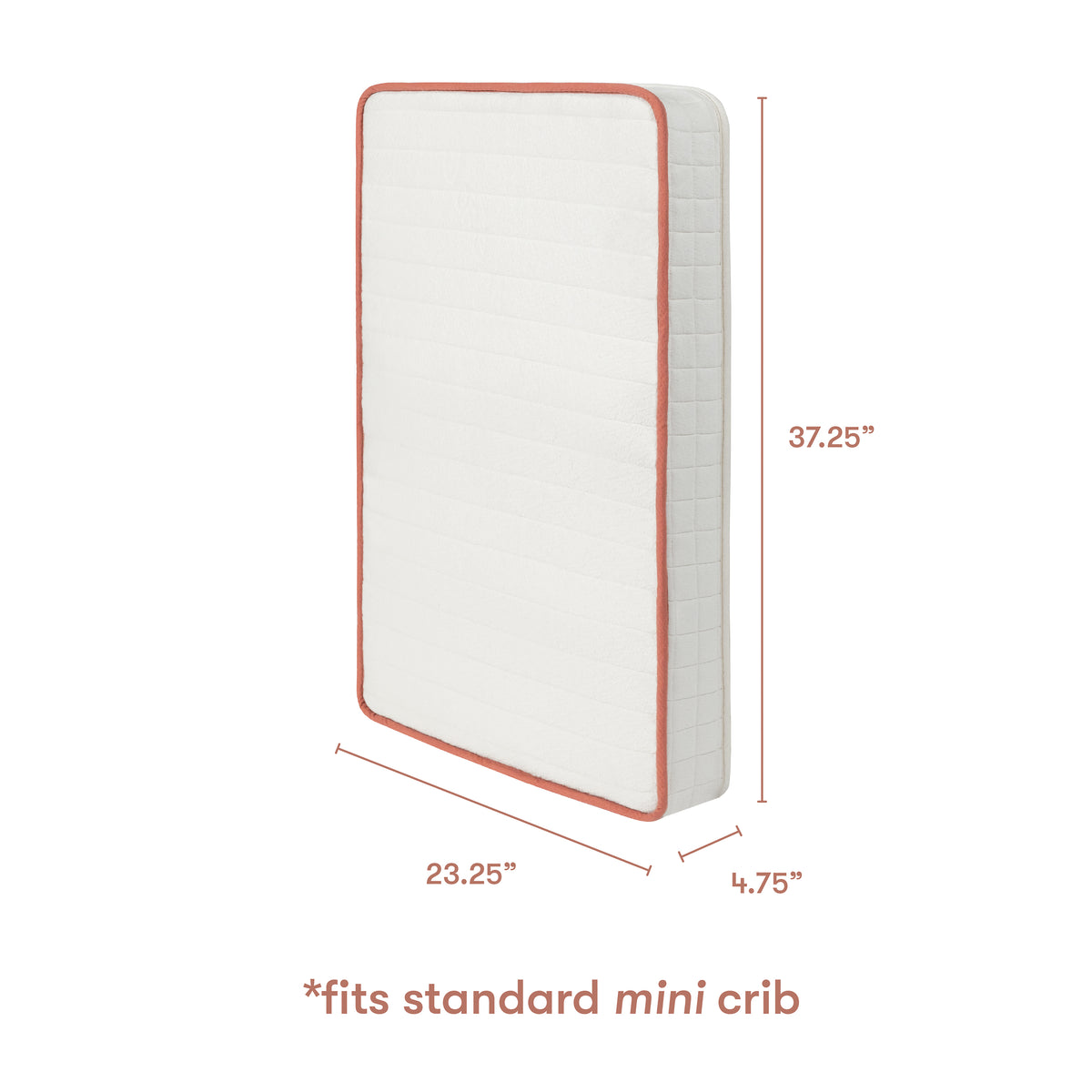 babyletto x Avocado Organic Mini Crib Mattress - dimensions